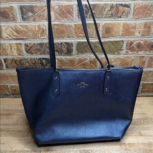 Coach Navy Blue Sparkle Tote